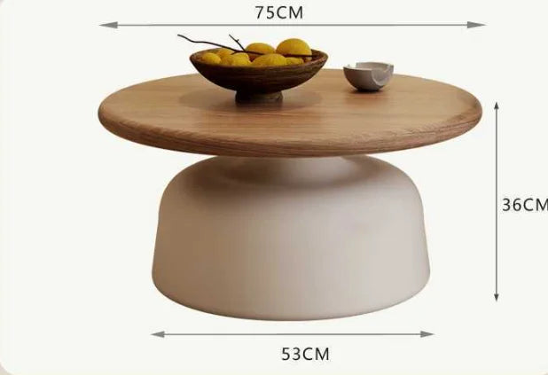 Tables basses rondes en bois – Lot de 2 (Ø 50 + Ø 70 cm)